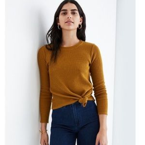 Madewell Texture and Thread Jacquard Knot Top